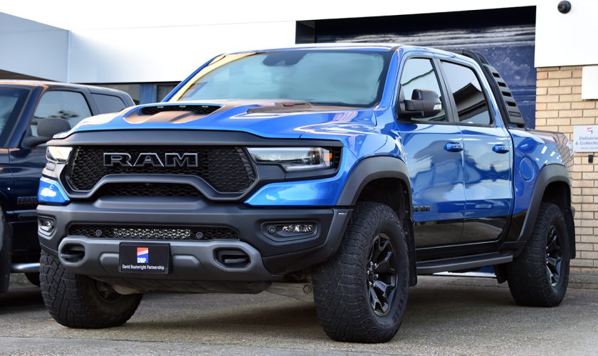 2021 RAM TRX in Hydro Blue Metallic