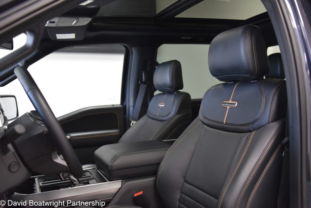 New Ford F-150 Platinum interior front