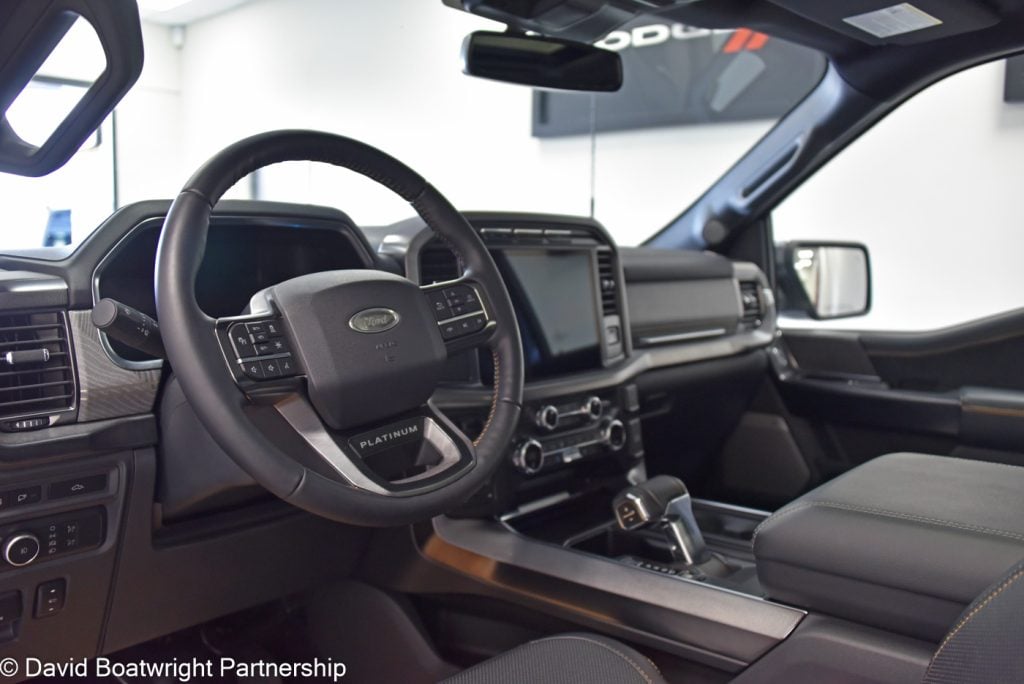 New Ford F-150 Platinum interior driver