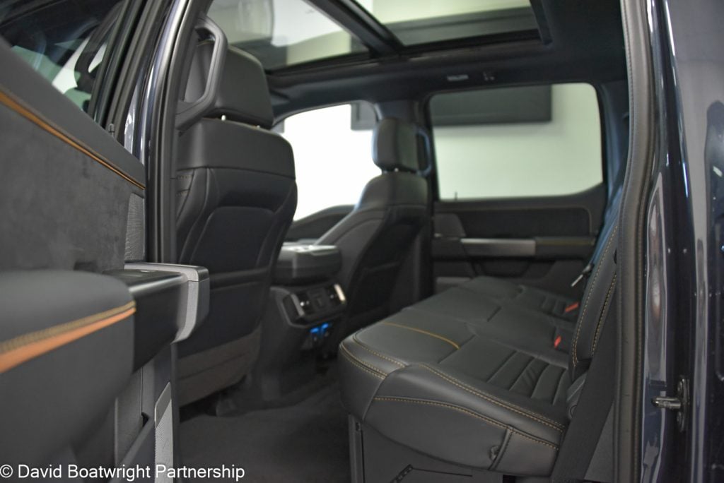 New Ford F-150 Platinum interior rear