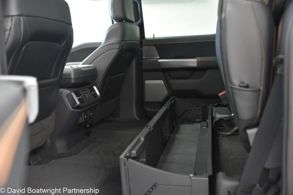New Ford F-150 Platinum interior rear